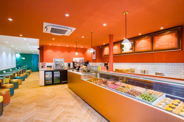 Café Pierre Hermé 126 boulevard Saint-Germain à Paris le 23 mai 2019.